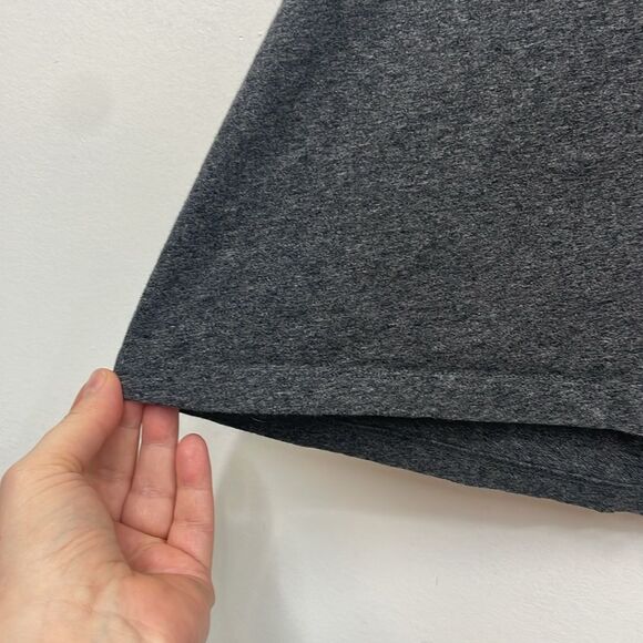 Madewell Heather Gray Knit Dress Shirt Strapless size Large 100% Cotton - Picture 11 of 13